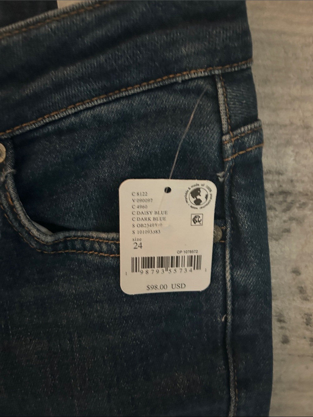 Free People Indigo Flared Denim Jeans with Raw Hem - Picture 2 of 4